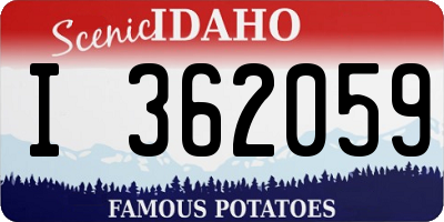ID license plate I362059