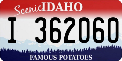 ID license plate I362060