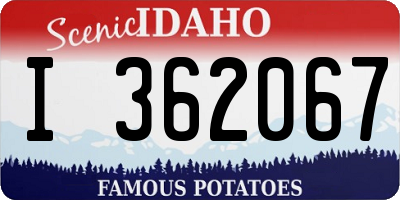 ID license plate I362067