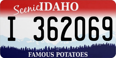 ID license plate I362069