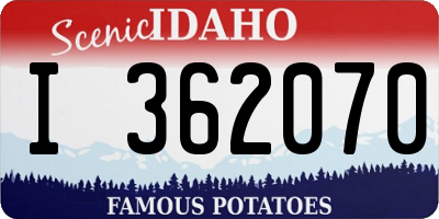 ID license plate I362070