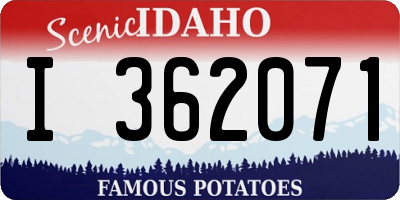 ID license plate I362071