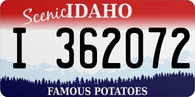 ID license plate I362072