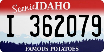 ID license plate I362079