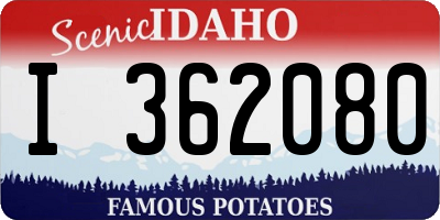 ID license plate I362080