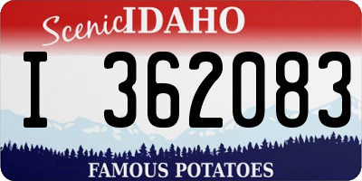 ID license plate I362083