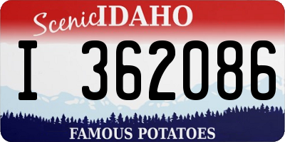 ID license plate I362086