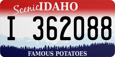 ID license plate I362088