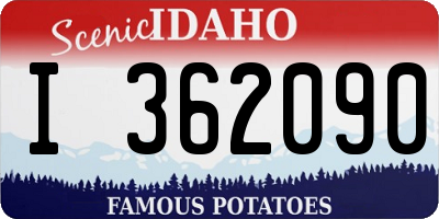 ID license plate I362090