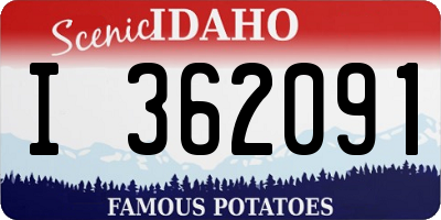 ID license plate I362091