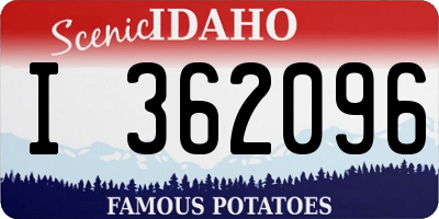 ID license plate I362096