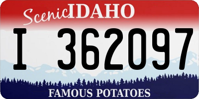 ID license plate I362097