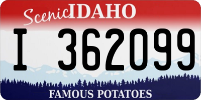 ID license plate I362099