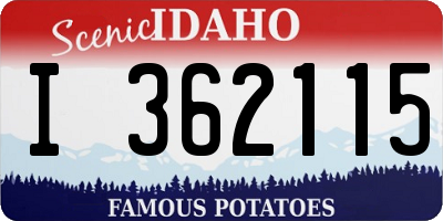 ID license plate I362115