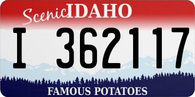 ID license plate I362117