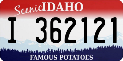 ID license plate I362121