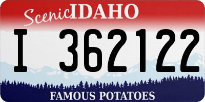 ID license plate I362122