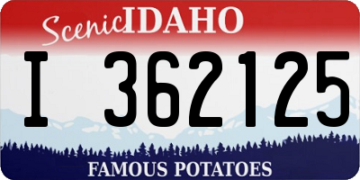 ID license plate I362125