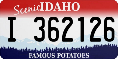 ID license plate I362126