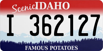 ID license plate I362127