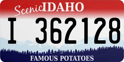 ID license plate I362128