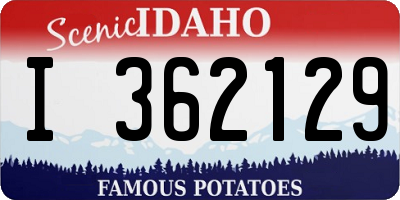 ID license plate I362129