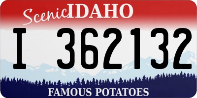 ID license plate I362132