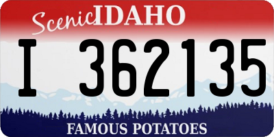 ID license plate I362135