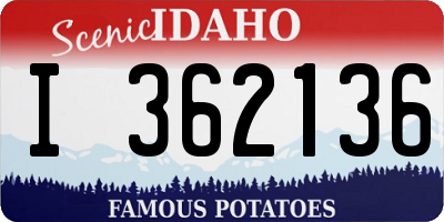 ID license plate I362136