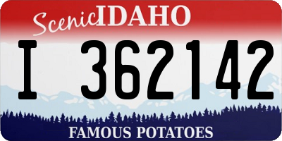 ID license plate I362142