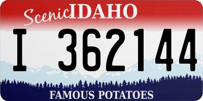 ID license plate I362144