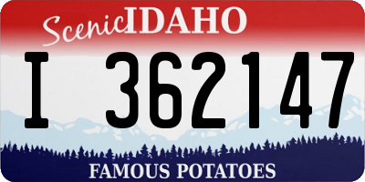 ID license plate I362147
