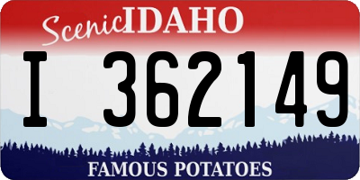 ID license plate I362149