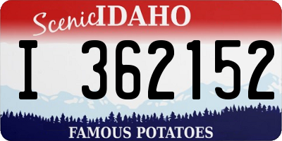 ID license plate I362152