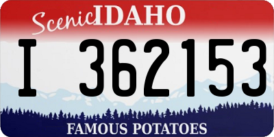 ID license plate I362153