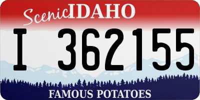 ID license plate I362155
