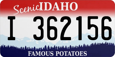 ID license plate I362156