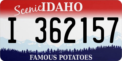 ID license plate I362157