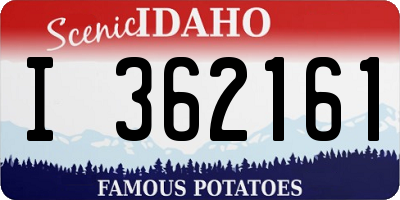 ID license plate I362161