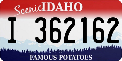 ID license plate I362162