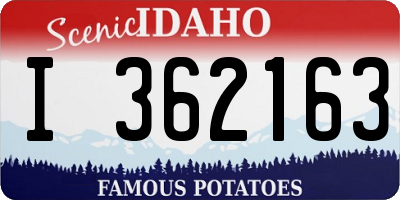 ID license plate I362163