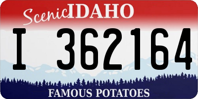 ID license plate I362164