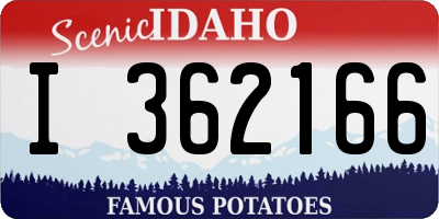 ID license plate I362166