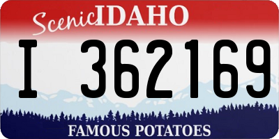 ID license plate I362169
