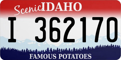 ID license plate I362170
