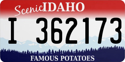 ID license plate I362173