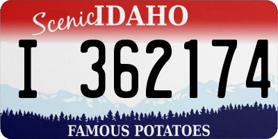 ID license plate I362174