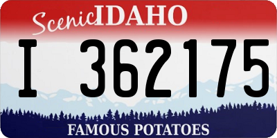 ID license plate I362175