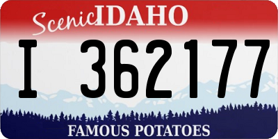 ID license plate I362177