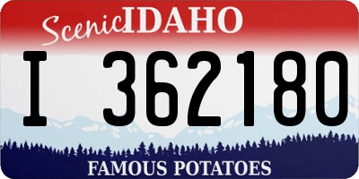 ID license plate I362180